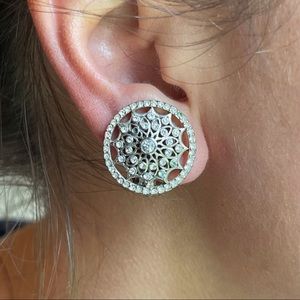 Vintage rhinestone clip earrings